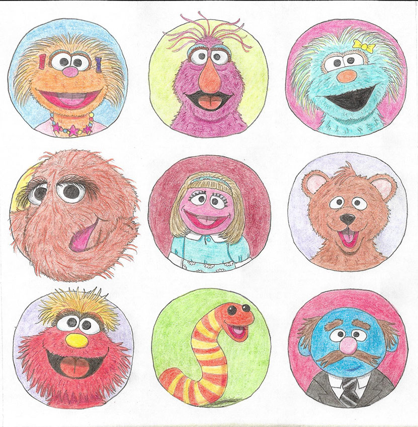 toughpigs art: tonys whitaker draws every sesame