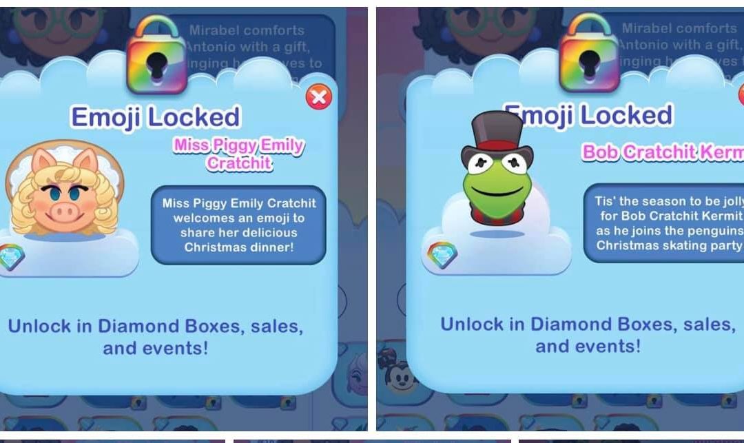 Christmas Kermit and Piggy Coming to Disney Emoji Blitz Game