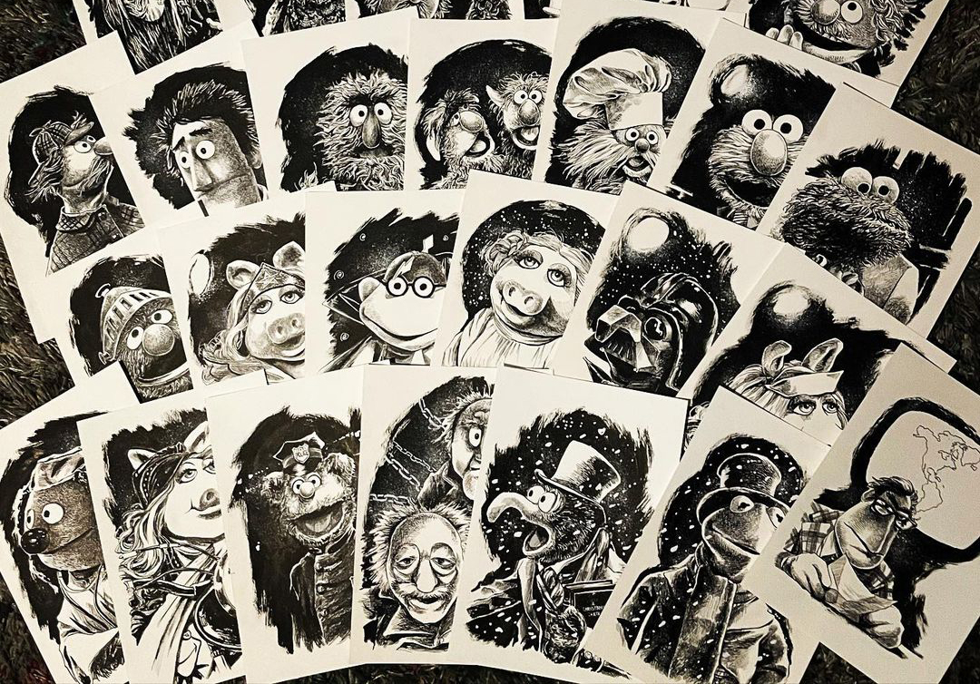 Bert, Stitt, Mulligyn3枚まとめて ToughPigs Art: More Muppetational Art by Andy Bennett - ToughPigs