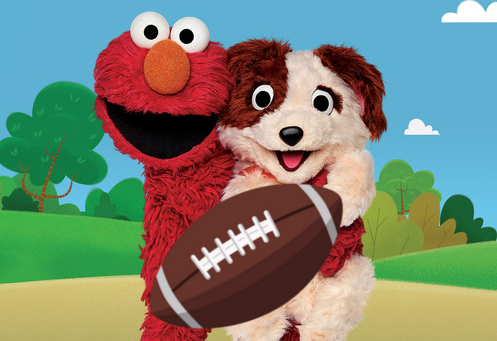 Elmo and Tango Go to the Puppy Bowl