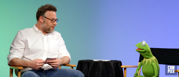 Watch: Seth Rogen and Kermit Talk GOATs