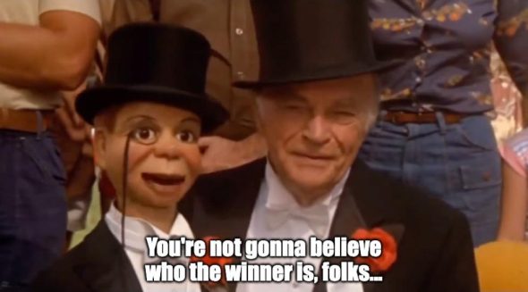 Charlie McCarthy & Edgar Bergan in The Muppet Movie. Caption: “You’re not gonna believe who the winner is, folks…”